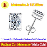 Luxury 0.5-3 Carats Cushion Marquise Oval Moissanite Diamonds Silver Stud Earrings