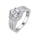 Stylish Niche Design Moissanite Diamond 3 Carat 925 Sterling Silver Ring - Proposal Marriage Engagement jewellery