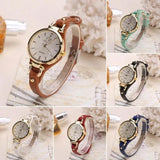 New Arrival Fashion Casual Watches - Quality Round Dial Rivet Leather Strap Ladies Analog Quartz Wristwatches - The Jewellery Supermarket