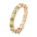 Splendid 14K Filled Gold Oval Light Orange AAA Zircon Crystals Ring Luxury Jewellery