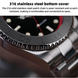 200m Water Resistance Ceramic Bezel Stylish Stainless Steel Quartz Men's Dive Watch