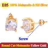 Luxury 0.5-3 Carats Cushion Marquise Oval Moissanite Diamonds Silver Stud Earrings