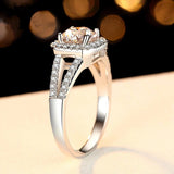 D Colour VVS1 1CT Moissanite Diamond Egagement Wedding Rings For Women S925 Sterling Silver GRA Certified Jewellery