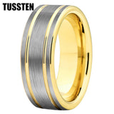 New Arrival Grooved Polished Finish Trendy Tungsten Fashion Engagement Wedding Rings for Men and Women - The Jewellery Supermarket