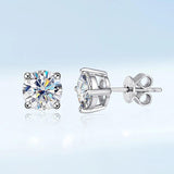 Amazing GRA Certified 0.1-3CT D Colour Moissanite Diamonds Stud Earrings For Women/Men - Fine S925 Silver Jewellery