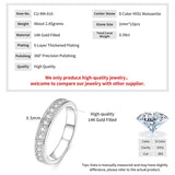Brilliant 2.0MM D Colour VVS1 Moissanite Diamond Half Eternity Ring Fine Jewellery