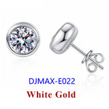 Dazzling 0.5-3ct Moissanite Diamond Sterling Silver Stud Earrings for Women Men