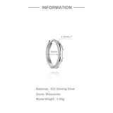 Round Cut 0.03-1.2CT Moissanite Diamonds Sterling Silver Unisex Stud Earrings