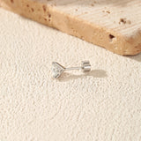 925 Sterling Silver Classic Round D Colour VVS1 Moissanite Helix Stud Earrings