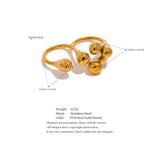 18K Gold Plated Stainless Steel Creative Individualistic Fashionable Ring