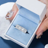 Amazing D Colour Moissanite Diamonds Half Eternit Rings for Women 925 Silver Wedding Engagement Stunning Jewellery