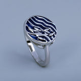 Elegant Fashion Handmade Enamel Round Geometric New Rings for Women