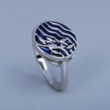 Elegant Fashion Handmade Enamel Round Geometric New Rings for Women