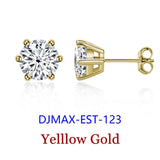 Premium 0.2-3ct Moissanite Diamonds Sterling Silver Unisex Stud Earrings