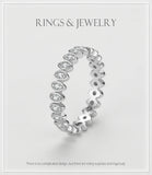 New Shining AAAA Lab Created Diamonds Silver Lucky Eye Geometric Design Ring