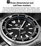 New 200M Waterproof Quartz Watch Sapphire Crystal BGW9 Luminous Ceramic Bezel Stainless Steel Diving Watch