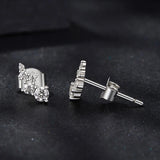 Unique Moissanite Diamond 925 Sterling Silver Unique Bubble Design Stud Earrings
