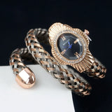 New Quartz Watch - Women Unique Snake Shape Wire Braidedn Bracelet Watches