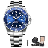 Luxury Design Water Ghost Series Classic Blue Dial Luxury Automatic Stainless Steel 100m Waterproof Mechanical Watch