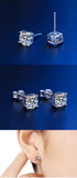 Classic Bird's Nest Moissanite Diamonds Stud 925 sterling silver plated Earrings