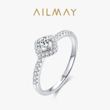 Luxury Princess Cut 925 Sterling Silver AAAA Lab Created Diamonds Ring