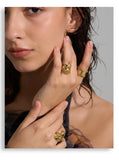 18K Gold Plated High Quality Smooth Stainless Steel Geometric Casting Distinctive