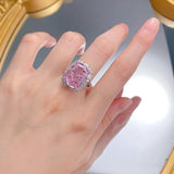 Fabulous New Ice Flower Cut G Colour High Quality AAAAA High Carbon Pink Diamonds Ring - Fine Jewellery - The Jewellery Supermarket