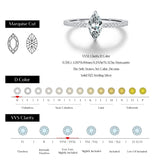Charming 0.5Ct Rhombus VVS1 D Colour Moissanite 925 Sterling Silver Sparkling Ring