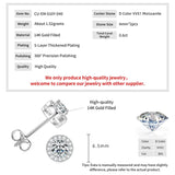Super 5mm/6.5mm Moissanite Diamonds Halo Stud Earrings for Women Men Fine Jewellery