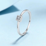 Classic Design Moissanite Diamonds Solitaire Rings For Women 925 Silver with White Champagne Gold Plated Jewellery