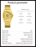New Arrival Triangle Design Golden Waterproof Stainless Steel Men Sports Quartz Watches - Popular Choice