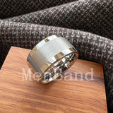 Polished Brushed Flat 10MM 12MM Classic Tungsten Men Women Wedding Ring Comfort Fit