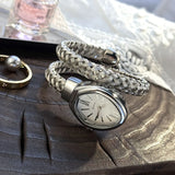 Luxury Fashionable Hollow Snake Wrapping Open Bracelet Elegant Quartz Watch