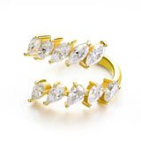 10 Stones 3.25cttw Pear/marquise Cut VVS1 D Colour Moissanite Diamonds Silver Rings