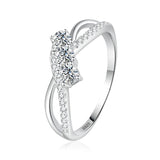 NeeT Full Moissanite Ring for Women 925 Sterling Silver with White Gold Plated Wedding Engagement Women's Ring Jewelry Wholesale