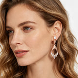 Glossy Rhombus 14K Filled Gold AAA Zircon Diamonds Drop Earrings for Women Fine Jewellery