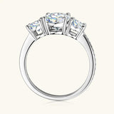 Super Round D Colour VVS1Moissanite Diamonds Ladies Rings Sterling Silver Engagement Wedding Fine Jewellery with GRA