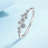 Luxury Moissanite Diamonds Rings 925 Silver with White Yellow Gold Plated Pass Diamond Test For Women Rings Jewellery