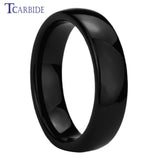 Domed Polished Finish 6MM 8MM  Shiny Tungsteng Blue Black Men Women Wedding Rings
