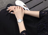 New Simple Elegant Rose Gold Tone Stainless Steel Women Bracelet Watch - Quartz Movement Steel Mesh Watches