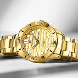 New Fashion Brand Luxury Stainless Steel Quartz Casual Luminous Water Resistant Sport Gold Waterproof Men's Watch