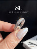 Luxury VVS1 D Colour Moissanite Diamonds Eternity Rings for Women Fine Jewellery