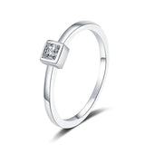 Classic Design Moissanite Diamonds Solitaire Rings For Women 925 Silver with White Champagne Gold Plated Jewellery