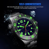 New Professional Dive Sport Mechanical Watches 316L Stainless Steel Sapphire Crystal 50Bar Auto Date Wristwatches