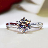 Stunning 1-3CT VVS1 D Colour Moissanite Diamonds Rings for Women Engagement Promise Wedding High Qualiy Jewellery