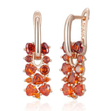 14K Gold Filled Pink Red Green Blue Purple AAA Zircon Crystals Earrings Fine Jewellery