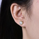 Superb 0.1-2CT Round Cut D Colour VVS1 Moissanite Diamonds Unisex Stud Earrings