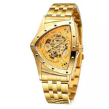 New Hollow Triangular Mechanical Watches Stainless Steel Men's Wristwatches - Fashion Brand Wristwatches for Men.