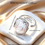 Selection Jewellery Pieces of Real Big Baroque Pearl Silver Gold Colour Rings