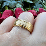 Grooved Stepped Finish 4 Colors 8mm Men Women Tungsten Satin Wedding Rings